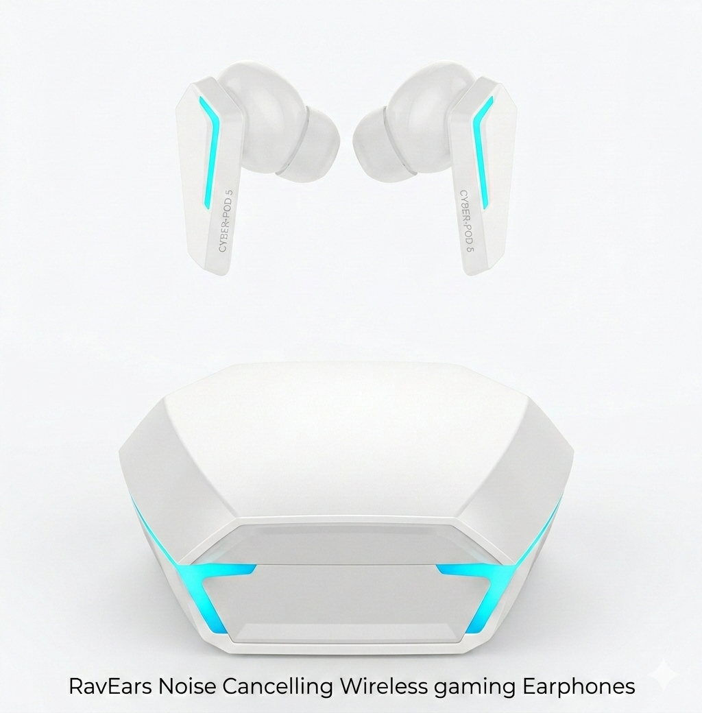White Edition Noise Wireless Cancelling Gamer Earphones