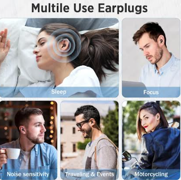 Multi-purpose Black noise reduction silicone earplugs