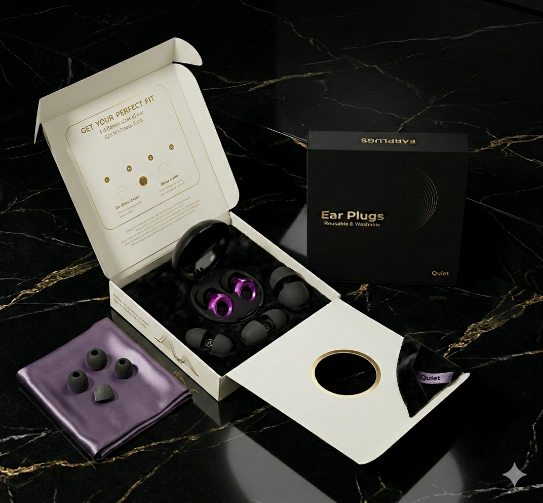 RavEars Black Limited Edition | High-Fidelity Earplugs for Raves & Hardstyle (20dB Reduction)