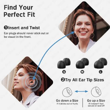 Multi-purpose Black noise reduction silicone earplugs