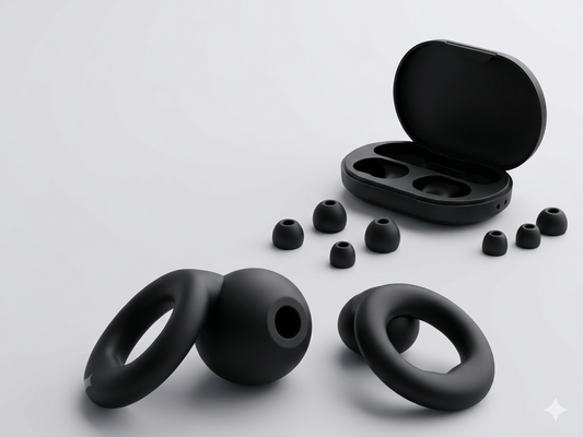 Multi-purpose Black noise reduction silicone earplugs