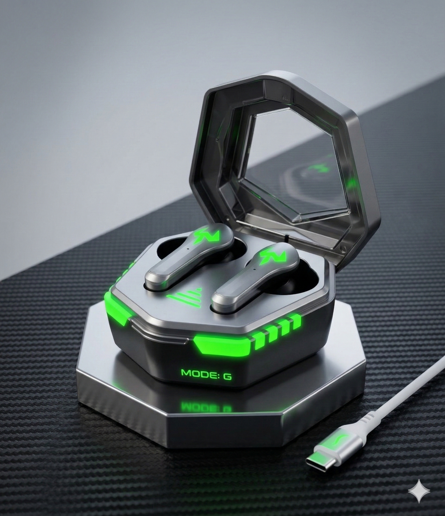 Ultra-Green Wireless Gaming Headset - Noise Cancelling